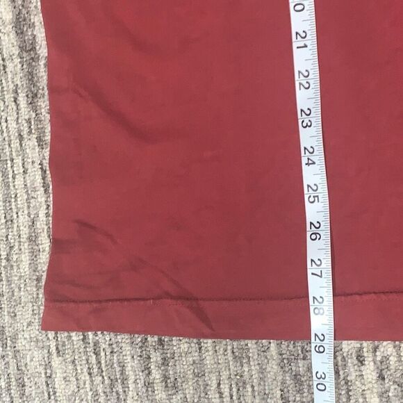 Mens Size XL 100% Cotton Pullover Long Sleeve Polo Shirt Merlot Red Collared - Picture 4 of 5